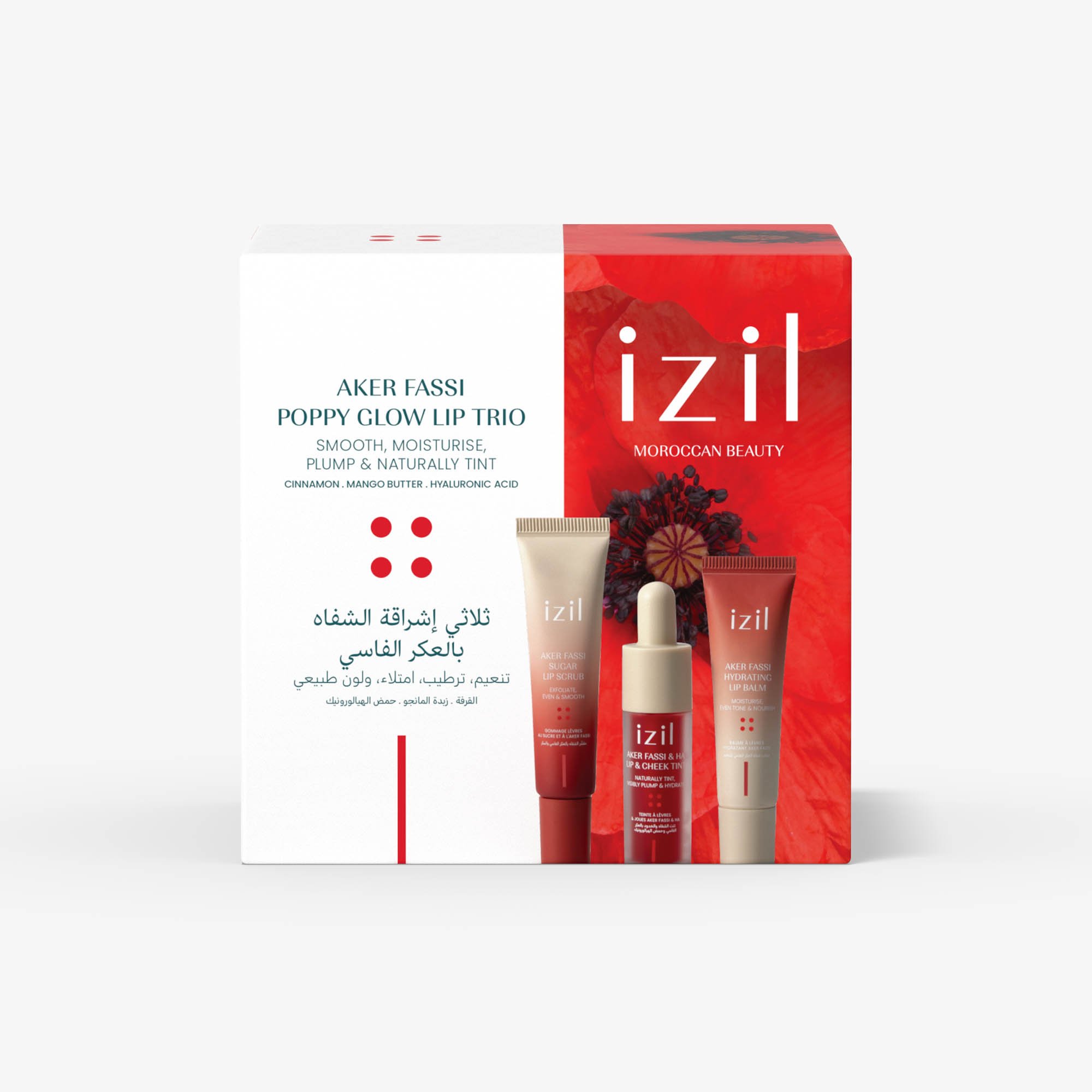 Aker Fassi Poppy Glow Lip Trio